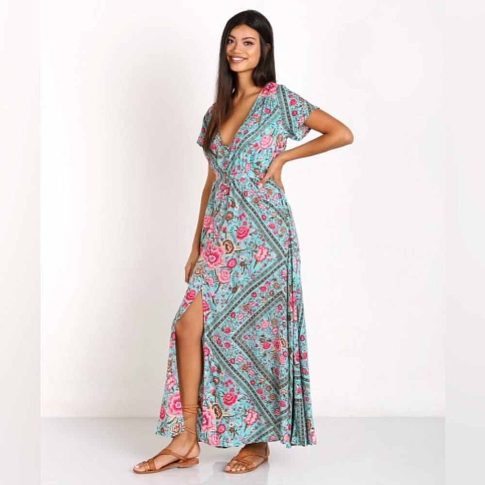 Spell Babushka Gown Turquoise - Picture 6 of 12